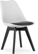 PROMOCJA Biało-czarne krzesło BALI MARK z czarnymi nogami II. jakość