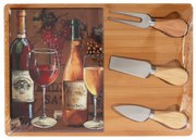 Deska do serów z zestawem nożyków, 30 x 21 cm