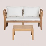 Zestaw Sof Modułowych Filips 2-częściowy Z Podłokietnikami I Stolikiem Kawowym Gardenia Biel - Sklum