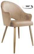 Krzesło obrotowe Velvet podstawa złota MG06