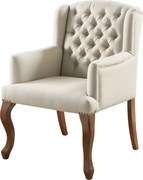 Fotel typu berżera z tkaniny PARUNA - Beżowy