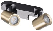 Kanlux 38961 - Oświetlenie punktowe LAURIN 2xGU10/10W/230V mosiądz/czarny