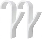 Zestaw 2 wieszaków na grzejniki łazienkowe SEZA, białe