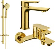 Mexen Alfa DQ40 zestaw wannowy, złoty - 745703DQ40-50