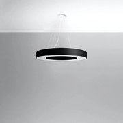 Żyrandol SATURNO SLIM 70 czarny SOLLUX LIGHTING