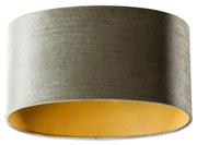 Abażur welurowy zielony ze złotym wnętrzem owalny 35/23/18