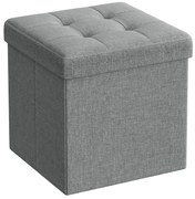 Taboretka z miejscem do przechowywania OTTOMAN 30x30 cm, szara