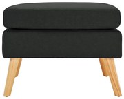 Czarna pufa podnóżek do salonu i sypialni H4-B60