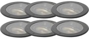 Zestaw 6 lamp naziemnych LED AR111 regulowanych IP65 - Delux Honey