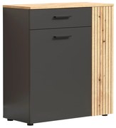 Komoda dwudrzwiowa z szufladą grafit + dąb evok K3-F25