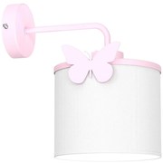 Kinkiet dziecięcy SWEET 1xE27/15W/230V biały/różowy/motyl