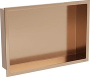 Mexen X-Wall-R półka wnękowa z kołnierzem 45 x 30 cm, miedź szczotkowana - 19C0453010