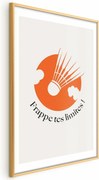 Plakat Lotka na tle pomarańczu 29,7x42 cm z ramą złotą z marginesem ARTGEIST B