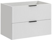 Biała szafka na umywalkę z szufladami 80 cm W5-Z11