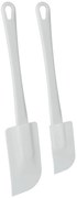 Zestaw 2 białych plastikowych szpatułek Metaltex
