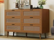 Bufet niski - z 6 szufladami - Naturalny ciemny