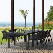 Stół ogrodowy rozkładany Rio Antracite 85 x 140 / 210 x 76 cm NARDI