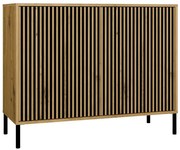 Komoda na nóżkach z lamelami dąb artisan C7-D31