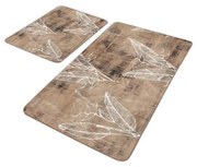 Brązowe aksamitne dywaniki łazienkowe zestaw 2 szt. 60x100 cm – Mila Home