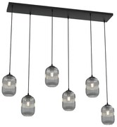 Loftowa wisząca lampa z sześcioma kloszami - 3X D166 L4-W46