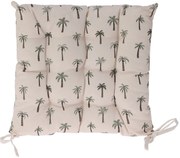 Siedzisko pikowane Palmy beżowy, 40 x 40 cm