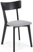 Drewniane czarne krzesło tapicerowane P7-C69