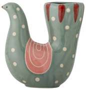 Zielony kamionkowy ręcznie malowany wazon (wysokość 19 cm) Trudy – Bloomingville