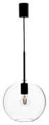 Czarna lampa wisząca ze szklanym kloszem 25x25 cm Patera – Markslöjd