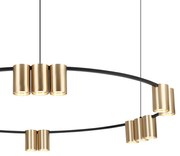 Lampa wisząca (koło) GENESIS BLACK GOLD 15xGU10 złota, na kole, na okręgu