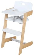 Białe krzesełko do karmienia Nature UP – Roba