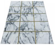 Dywan ekskluzywny Naxos marmur szaro-złoty 80 cm x 150 cm