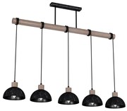 Żyrandpl na lince ERIK 5xE27/60W/230V brązowy/czarny