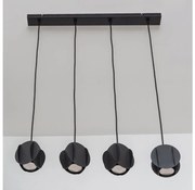 Lampa wisząca na linkach GAMBIT 4xGU10/10W/230V czarna