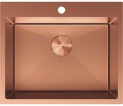 Mexen Solix zlewozmywak stalowy 1-komorowy 600 x 500 mm, miedź - 6408601000-65