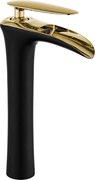 Mexen Lyra bateria umywalkowa wysoka, czarna/złota - 745310-75