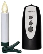 Zestaw 10 Świeczek LED z pilotem Star Trading Shaft, wys. 13,5 cm