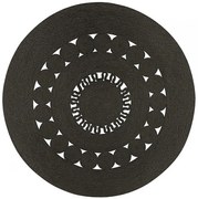 Okrągły dywan z juty MAYA 100 cm, czarny