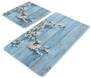 Niebieskie dywaniki łazienkowe zestaw 2 szt. 60x100 cm – Mila Home