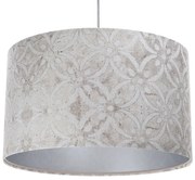 Szaro srebrna lampa wisząca z ozdobnym abażurem 17X S363 M7-B48