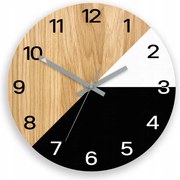 Zegar na ścianę nowoczesny efektowny okrągły cichy do kuchni salonu pokoju