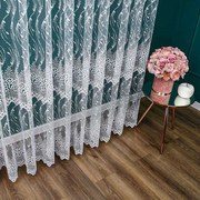 Firana haftowana Iris tiul-siatka klasyczny wzór wys. 280 cm