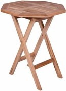Składany stolik ogrodowy DIVERO z drewna tekowego Ø 60cm