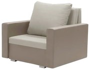 Fotel rozkładany 1 os z funkcją spania EKO Jasny beżowy/Beżowy