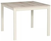 Stolik kawowy FROST 60x60 cm, kremowy / dąb alpejski