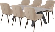 Doppler NOVA PARIS LIKA-TEX® zestaw mebli ogrodowych 6+1 mocca