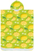 Ponczo plażowe LEMONS zielone 80x145 cm