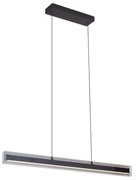 Nowoczesna lampa wisząca czarna ze szkłem dymnym z LED Easylift - Catch
