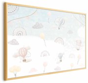 Plakat Przygoda pośród chmur 30x21 cm z ramą złotą bez marginesu ARTGEIST B