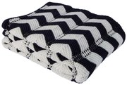 Czarno-biała bawełniana narzuta Homemania Decor Cozy, 130x170 cm