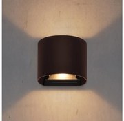 Brilagi - Zewnętrzna oprawa ścienna RONDO LED/6W/230V brązowa IP54